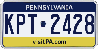 PA license plate KPT2428