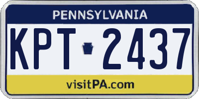 PA license plate KPT2437