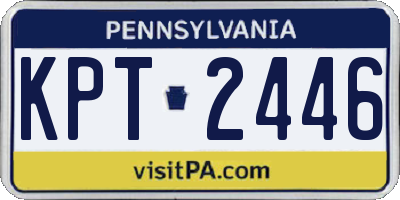 PA license plate KPT2446
