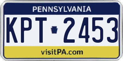 PA license plate KPT2453