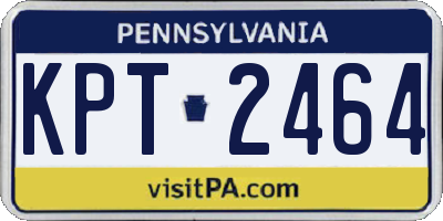 PA license plate KPT2464