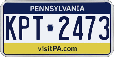 PA license plate KPT2473