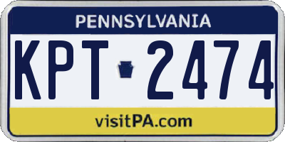 PA license plate KPT2474