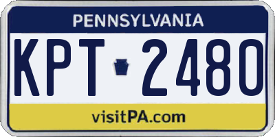 PA license plate KPT2480