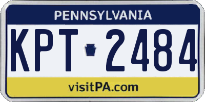 PA license plate KPT2484