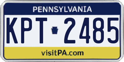 PA license plate KPT2485