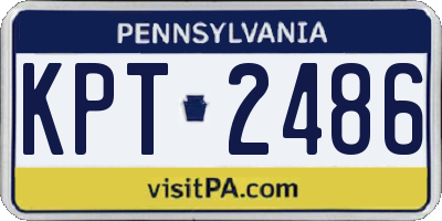 PA license plate KPT2486