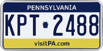 PA license plate KPT2488