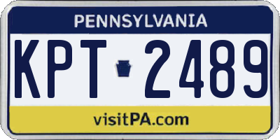 PA license plate KPT2489