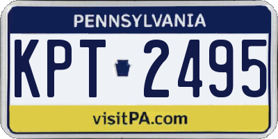 PA license plate KPT2495