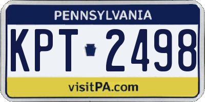 PA license plate KPT2498