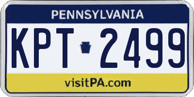PA license plate KPT2499