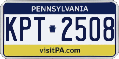 PA license plate KPT2508