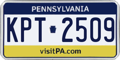 PA license plate KPT2509