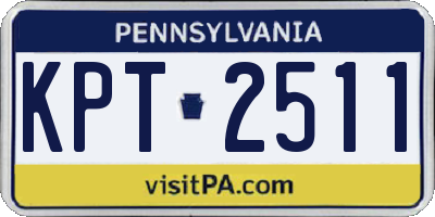 PA license plate KPT2511