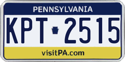PA license plate KPT2515