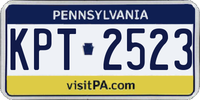 PA license plate KPT2523