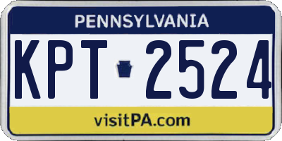 PA license plate KPT2524