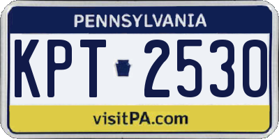 PA license plate KPT2530