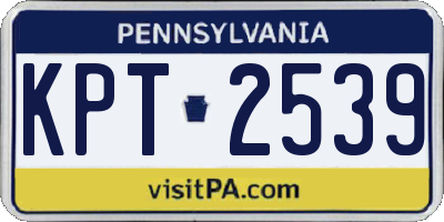 PA license plate KPT2539