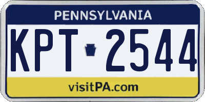 PA license plate KPT2544