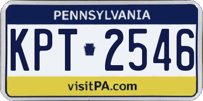 PA license plate KPT2546