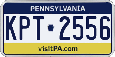 PA license plate KPT2556