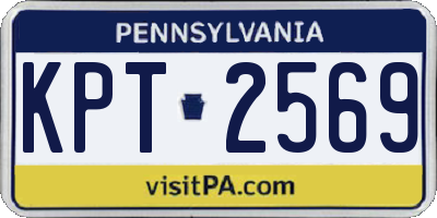 PA license plate KPT2569