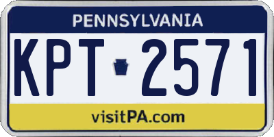 PA license plate KPT2571