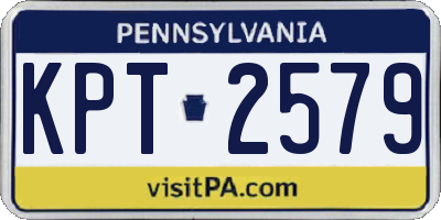 PA license plate KPT2579