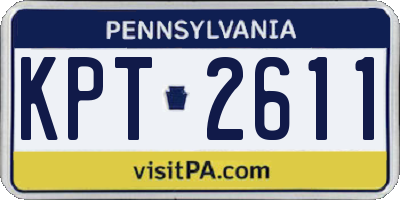 PA license plate KPT2611