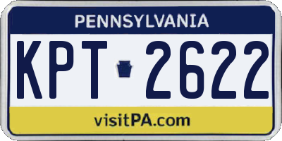 PA license plate KPT2622
