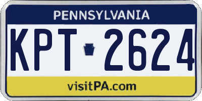 PA license plate KPT2624