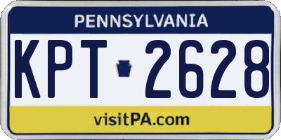 PA license plate KPT2628