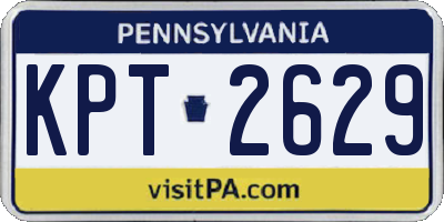 PA license plate KPT2629