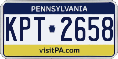 PA license plate KPT2658