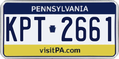 PA license plate KPT2661