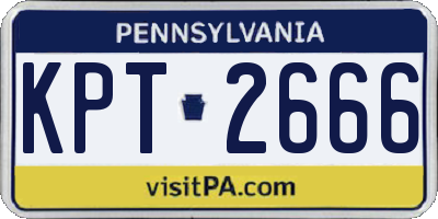 PA license plate KPT2666