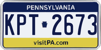 PA license plate KPT2673