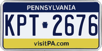 PA license plate KPT2676