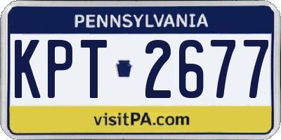PA license plate KPT2677