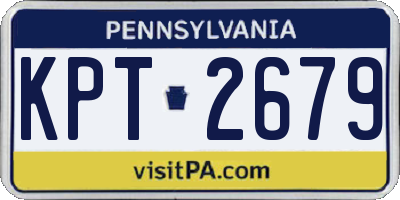 PA license plate KPT2679