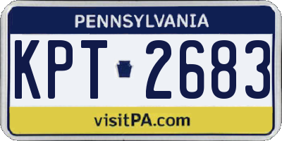 PA license plate KPT2683