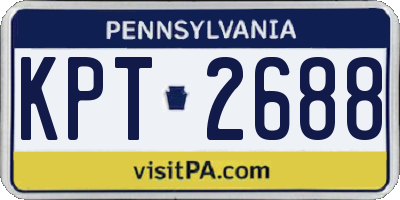 PA license plate KPT2688