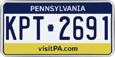 PA license plate KPT2691