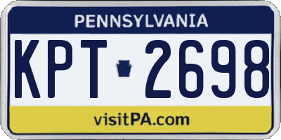 PA license plate KPT2698