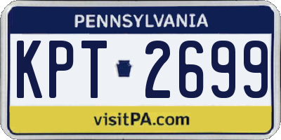 PA license plate KPT2699