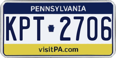 PA license plate KPT2706