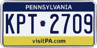 PA license plate KPT2709
