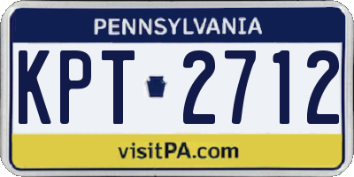 PA license plate KPT2712